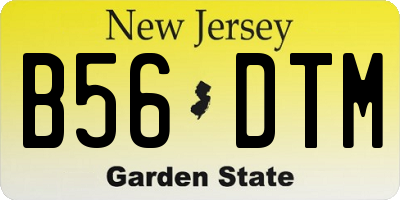 NJ license plate B56DTM