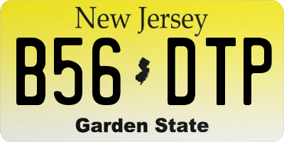 NJ license plate B56DTP
