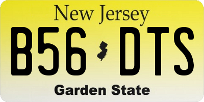 NJ license plate B56DTS