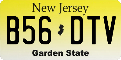 NJ license plate B56DTV