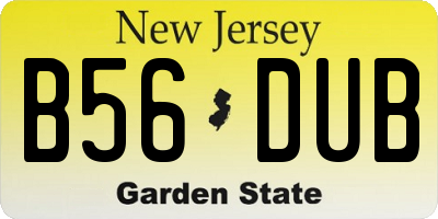 NJ license plate B56DUB