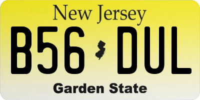NJ license plate B56DUL
