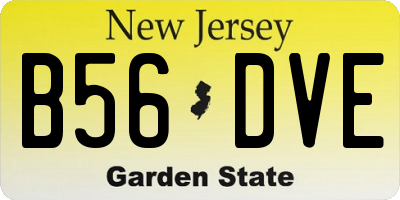 NJ license plate B56DVE