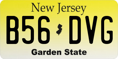 NJ license plate B56DVG