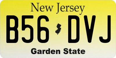 NJ license plate B56DVJ