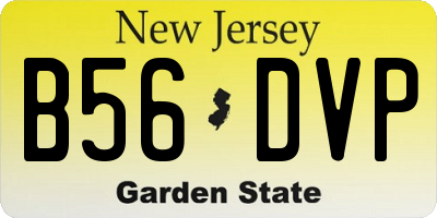 NJ license plate B56DVP
