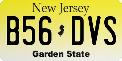 NJ license plate B56DVS