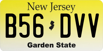 NJ license plate B56DVV