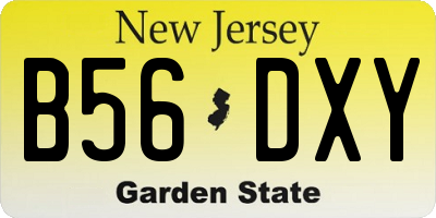 NJ license plate B56DXY
