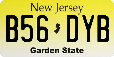 NJ license plate B56DYB