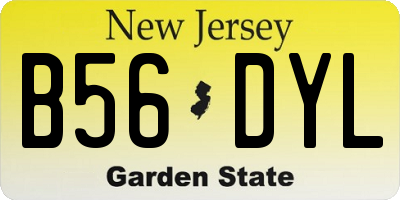 NJ license plate B56DYL