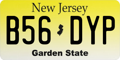 NJ license plate B56DYP