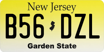 NJ license plate B56DZL