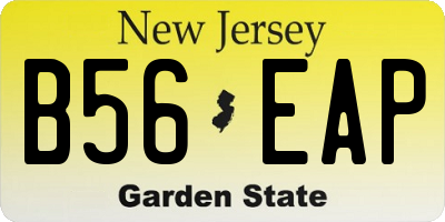 NJ license plate B56EAP