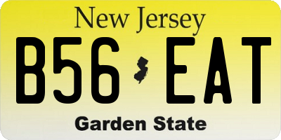 NJ license plate B56EAT