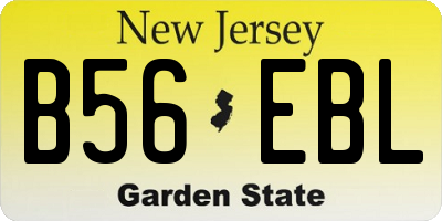 NJ license plate B56EBL