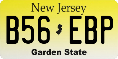 NJ license plate B56EBP