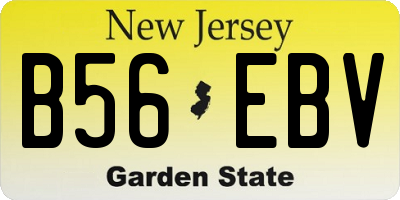 NJ license plate B56EBV