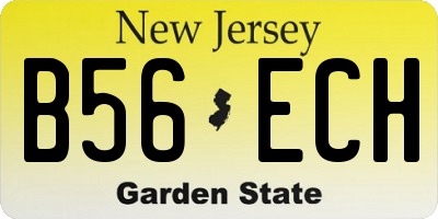 NJ license plate B56ECH