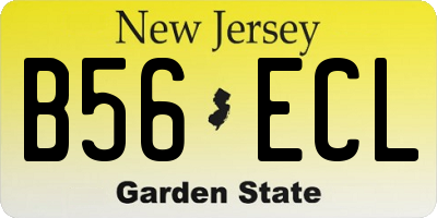 NJ license plate B56ECL