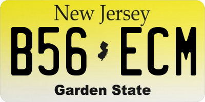 NJ license plate B56ECM
