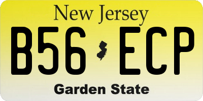 NJ license plate B56ECP
