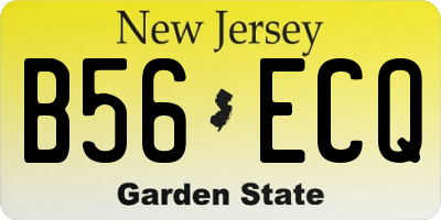 NJ license plate B56ECQ