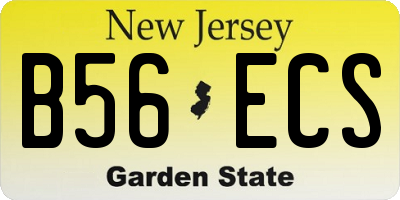 NJ license plate B56ECS
