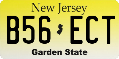 NJ license plate B56ECT