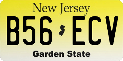 NJ license plate B56ECV