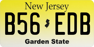 NJ license plate B56EDB