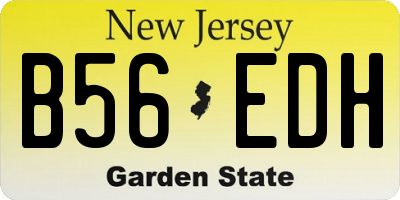 NJ license plate B56EDH