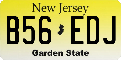 NJ license plate B56EDJ