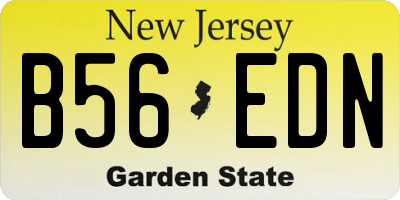NJ license plate B56EDN