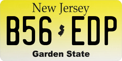 NJ license plate B56EDP