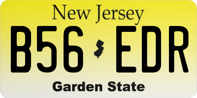 NJ license plate B56EDR