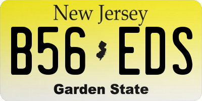 NJ license plate B56EDS