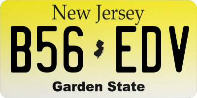 NJ license plate B56EDV