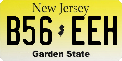 NJ license plate B56EEH