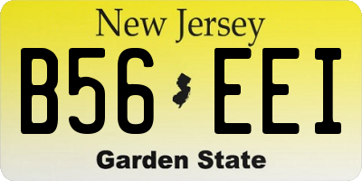 NJ license plate B56EEI