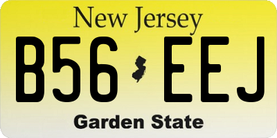 NJ license plate B56EEJ