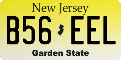 NJ license plate B56EEL