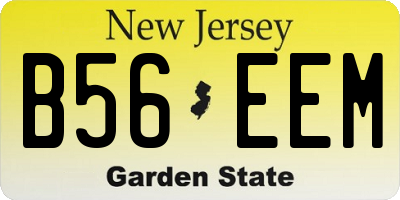 NJ license plate B56EEM