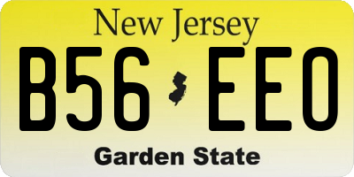 NJ license plate B56EEO