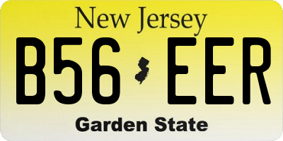 NJ license plate B56EER