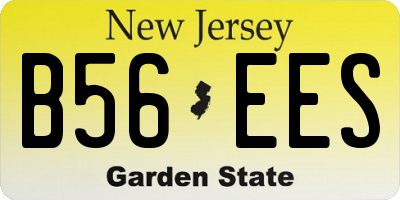 NJ license plate B56EES