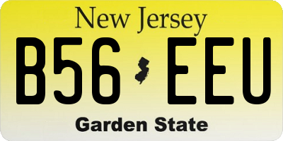 NJ license plate B56EEU