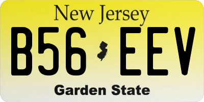 NJ license plate B56EEV