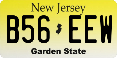 NJ license plate B56EEW