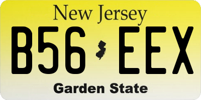 NJ license plate B56EEX